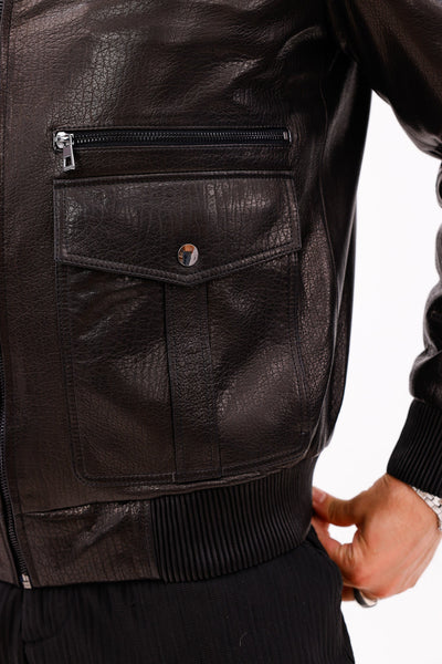 The Ardent Black Lambskin Men Leather Jacket