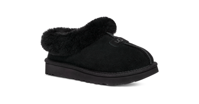UGG Tazzette Womens Platform Slippers — Black Suede