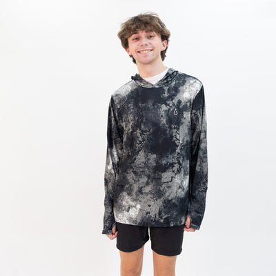 Volcom Surf Vitals Stack Hooded Long Sleeve Shirt - Black