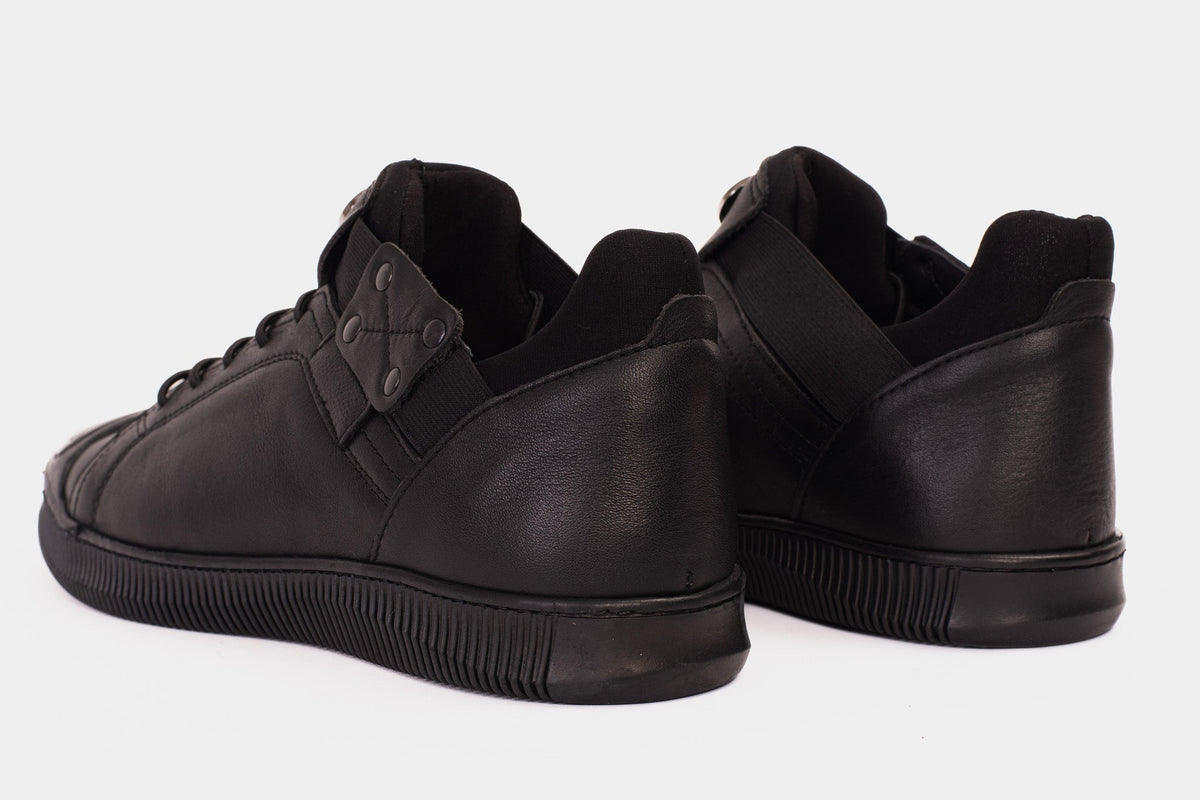 Vinci Leather The Mumbai Black Leather Men Sneaker Final Sale! – product view 4