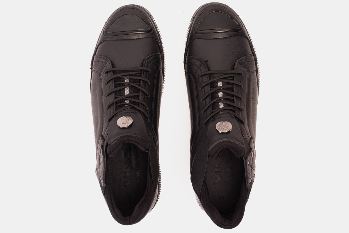 Vinci Leather The Mumbai Black Leather Men Sneaker Final Sale! – product view 5