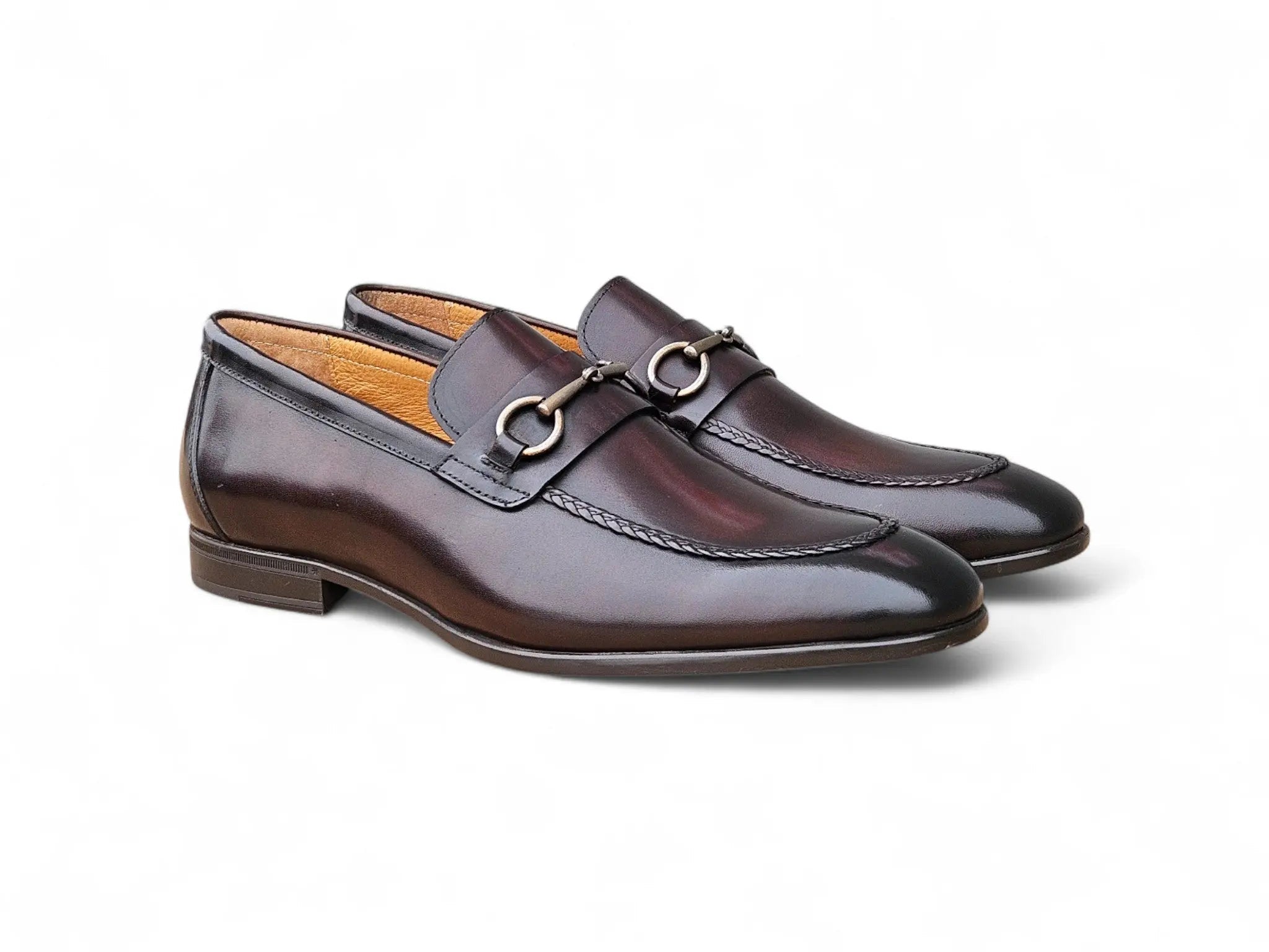 Carrucci Shoes Madison Bit Loafer Leather Black front view