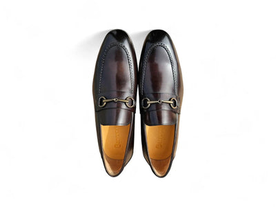 Carrucci Shoes Madison Bit Loafer Leather Black top view