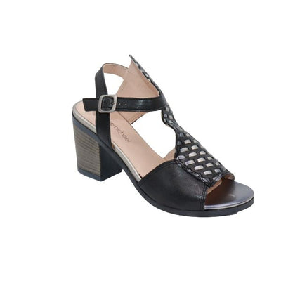Eric Michael Madrid Women’s Leather Low Wedge Sandal