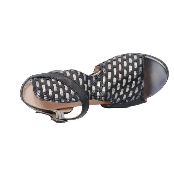 Eric Michael Madrid Women’s Leather Low Wedge Sandal