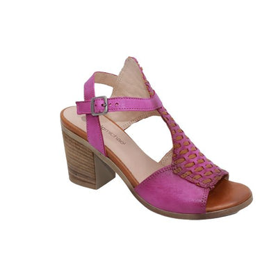Eric Michael Madrid Women’s Leather Low Wedge Sandal
