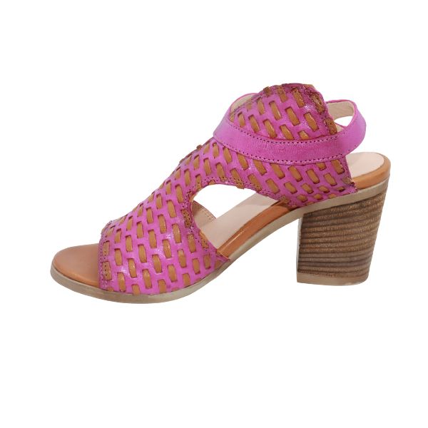 Eric Michael Madrid Women’s Leather Low Wedge Sandal