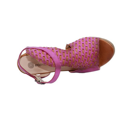 Eric Michael Madrid Women’s Leather Low Wedge Sandal