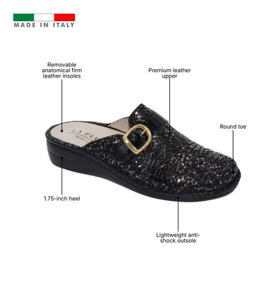 Marge Adjustable Leather Mule