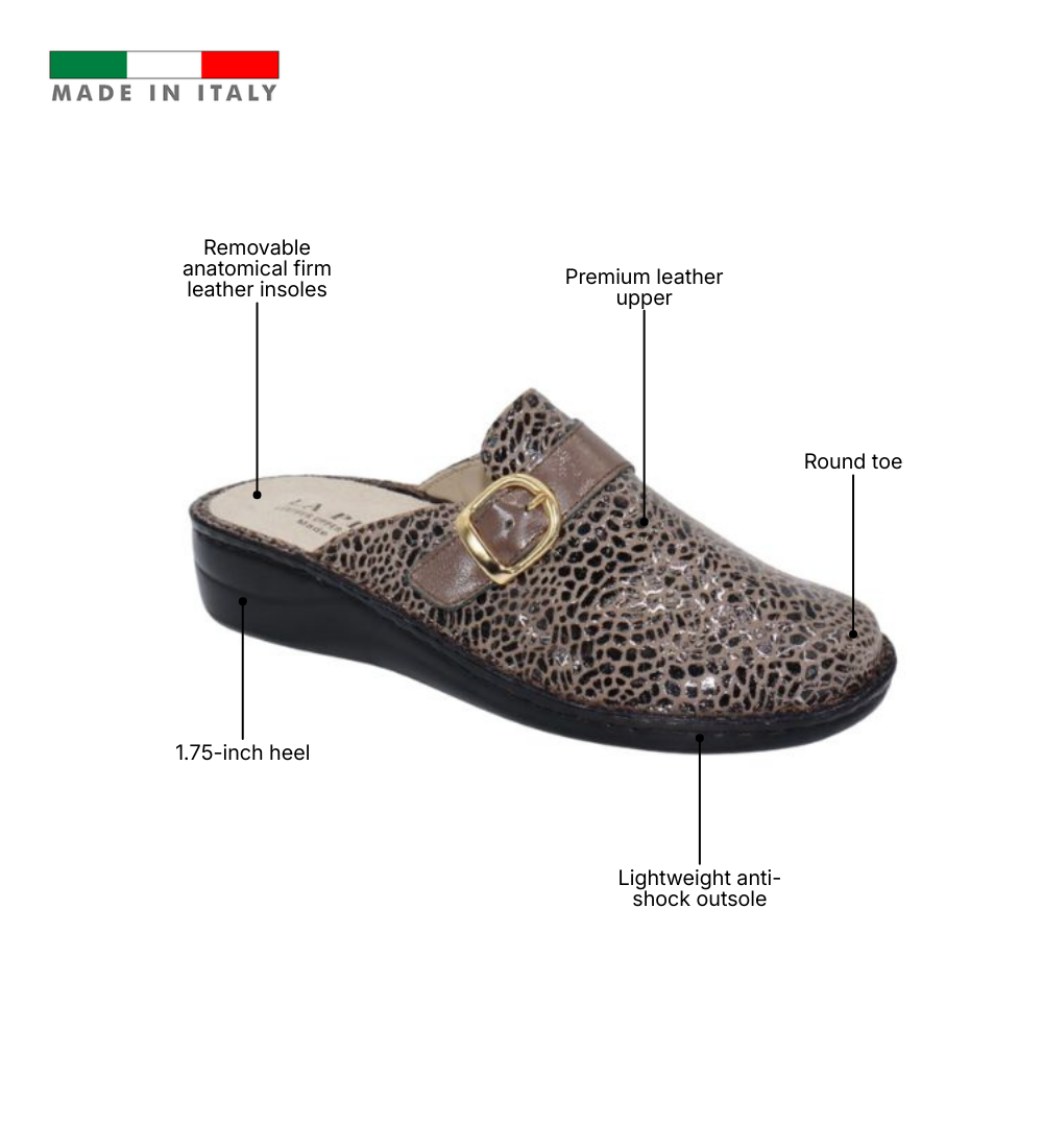 Marge Adjustable Leather Mule