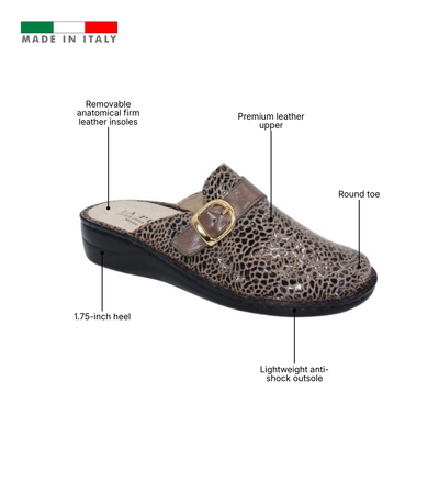 Marge Adjustable Leather Mule
