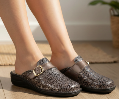 Marge Adjustable Leather Mule