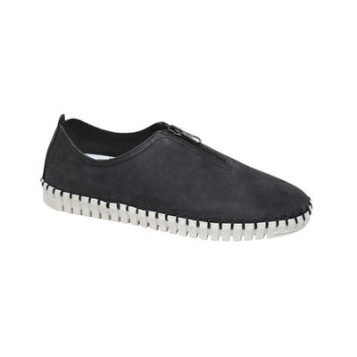 Eric Michael Marlo Leather Zipper Slip-On Sneaker