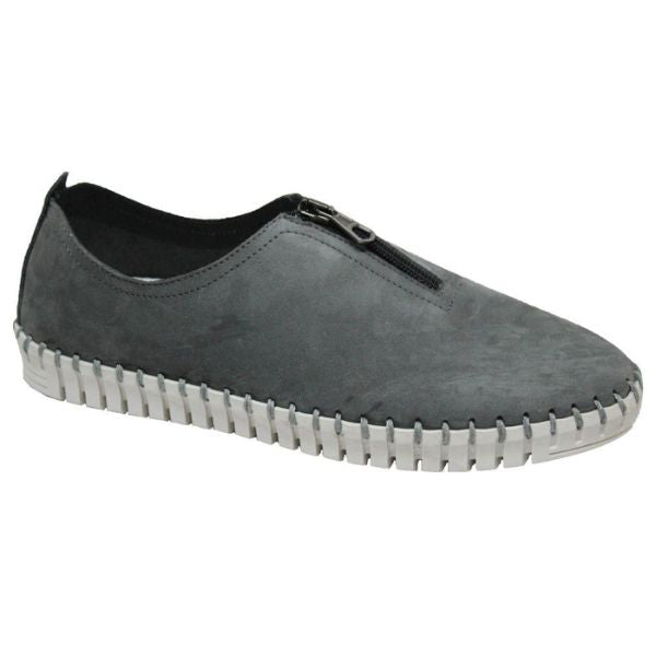 Eric Michael Marlo Leather Zipper Slip-On Sneaker