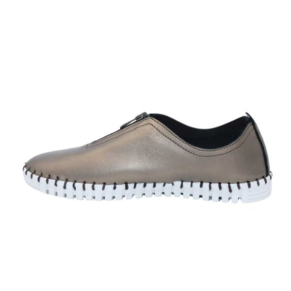 Eric Michael Marlo Leather Zipper Slip-On Sneaker