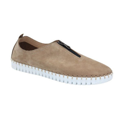 Eric Michael Marlo Leather Zipper Slip-On Sneaker