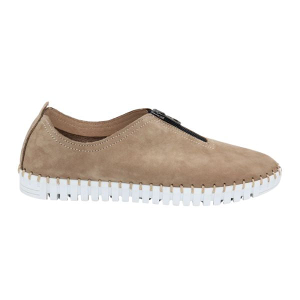 Eric Michael Marlo Leather Zipper Slip-On Sneaker