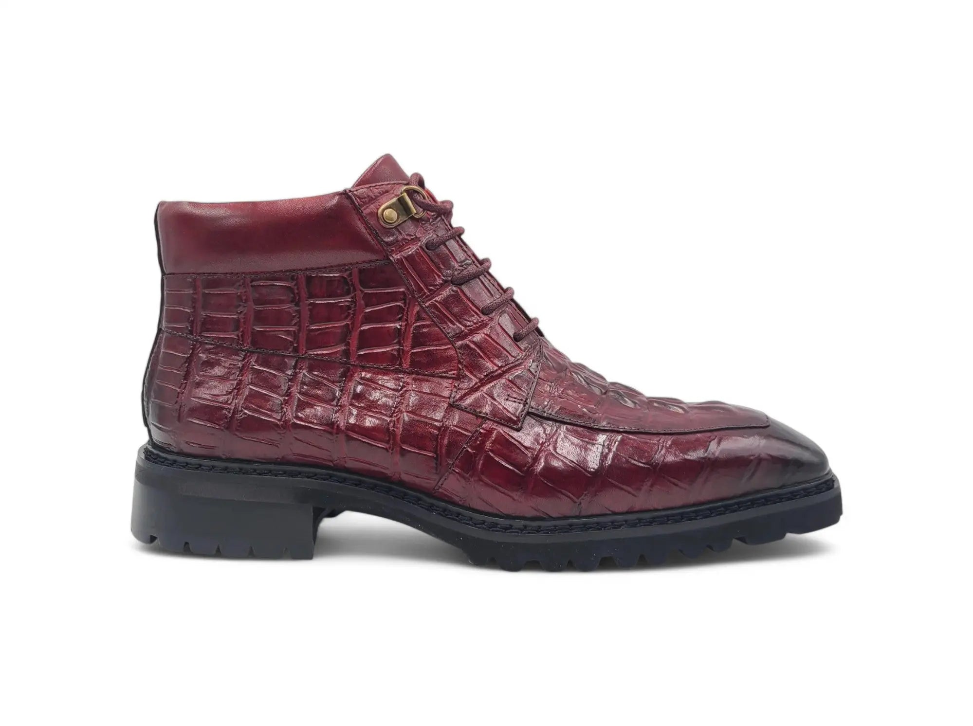 Carrucci Shoes Alligator Embossed Lace Up Boots Men's Calfskin Leather KB516 50 view 23