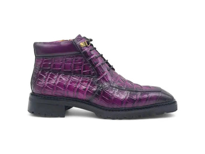 Carrucci Shoes KB Alligator Embossed Men's Leather Boots KB516 50 detail view