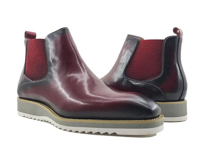 Carrucci Shoes Patina Chelsea Men's Calfskin Leather KB515 15 side view