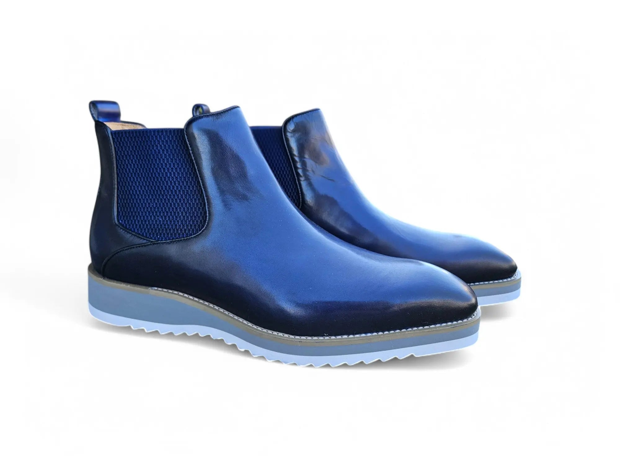 Carrucci Shoes Patina Chelsea Men's Calfskin Leather KB515 15 back view