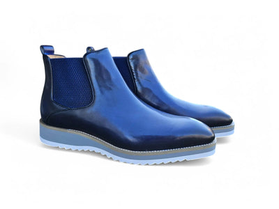 Carrucci Shoes Patina Chelsea Men's Calfskin Leather KB515 15 back view