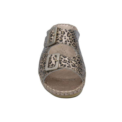Jen Animal Print Leather Slide