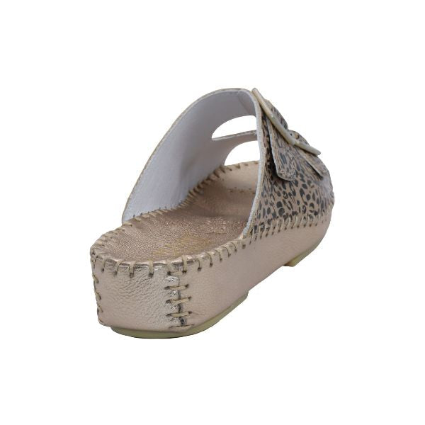 Jen Animal Print Leather Slide