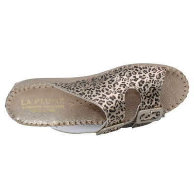Jen Animal Print Leather Slide