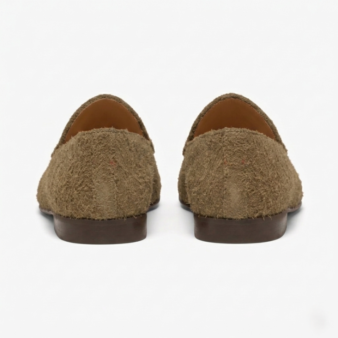 Del Toro Shoes Men's Antelope Textured Suede Milano Loafer
