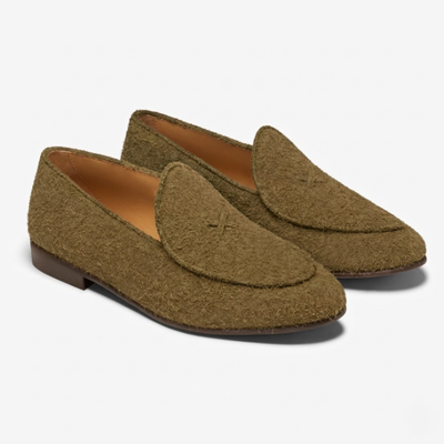 Del Toro Shoes Men's Antelope Textured Suede Milano Loafer