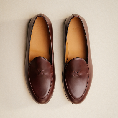 Del Toro Shoes Men's Brown Leather Milano Loafer