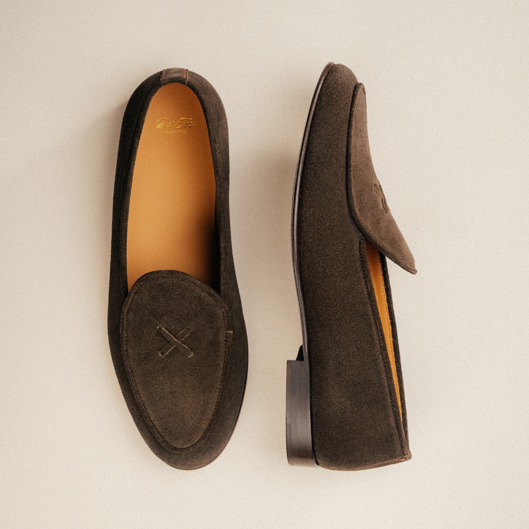 Del Toro Shoes Men's Chocolate Suede Milano Loafer