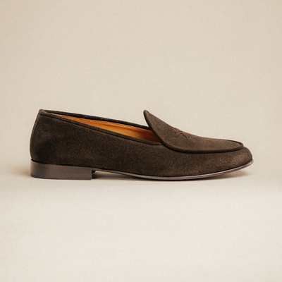 Del Toro Shoes Men's Chocolate Suede Milano Loafer