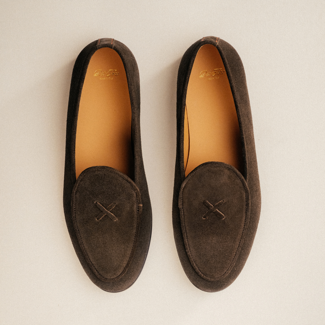 Del Toro Shoes Men's Chocolate Suede Milano Loafer