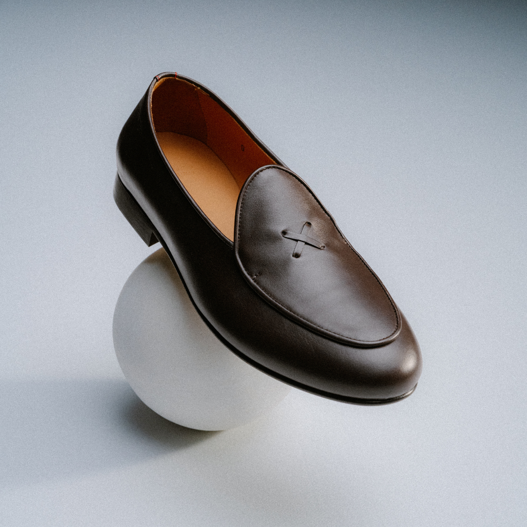 Del Toro Shoes Men's Dark Brown Leather Milano Loafer