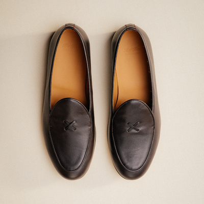 Del Toro Shoes Men's Dark Brown Leather Milano Loafer