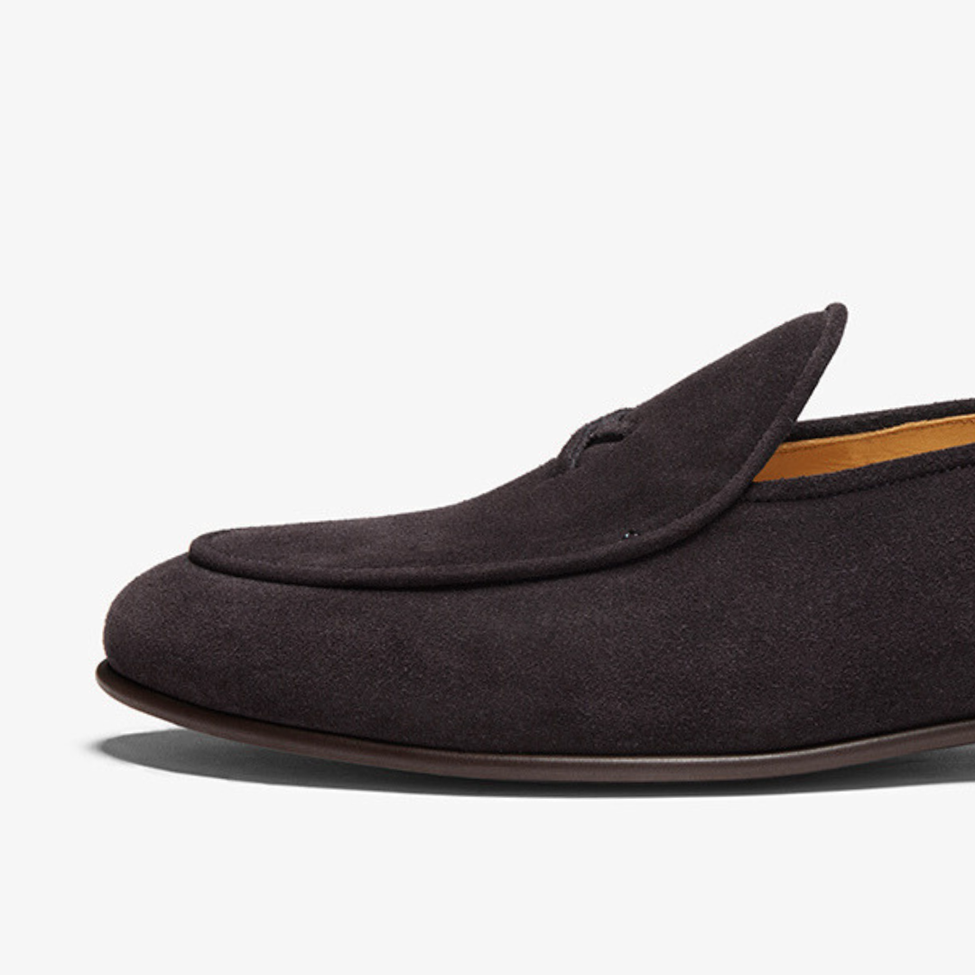 Del Toro Shoes Men's Black Suede Milano Loafer
