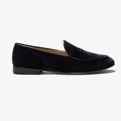 Del Toro Shoes Men's Black Velvet Milano Loafer
