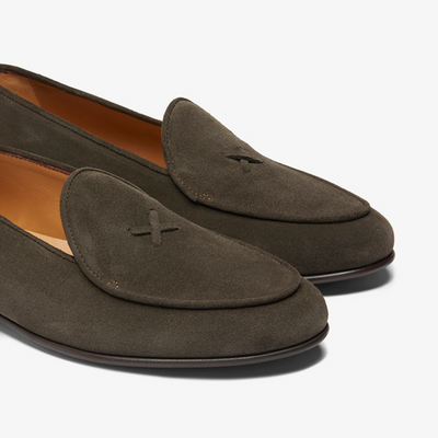 Del Toro Shoes Men's Chocolate Suede Milano Loafer