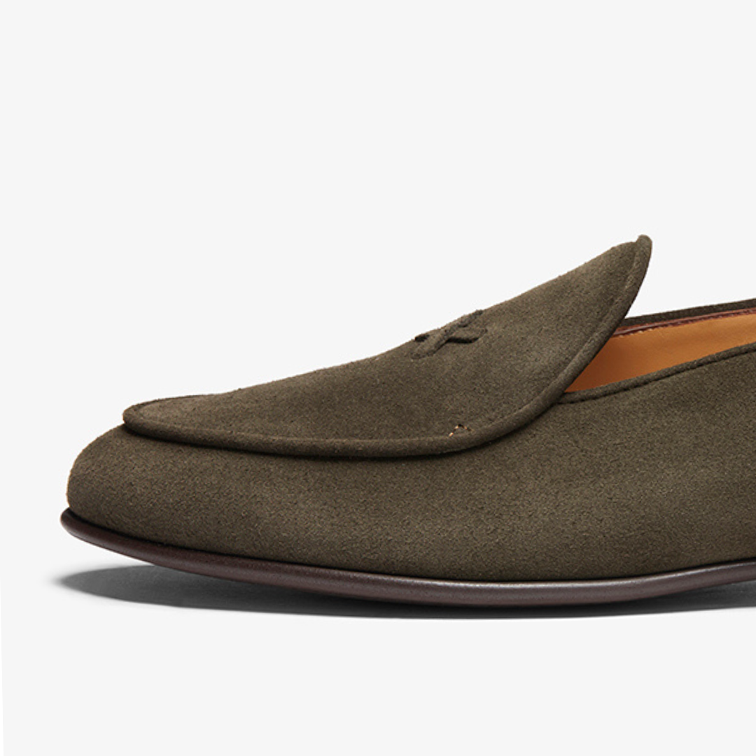 Del Toro Shoes Men's Chocolate Suede Milano Loafer