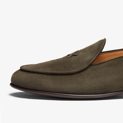 Del Toro Shoes Men's Chocolate Suede Milano Loafer