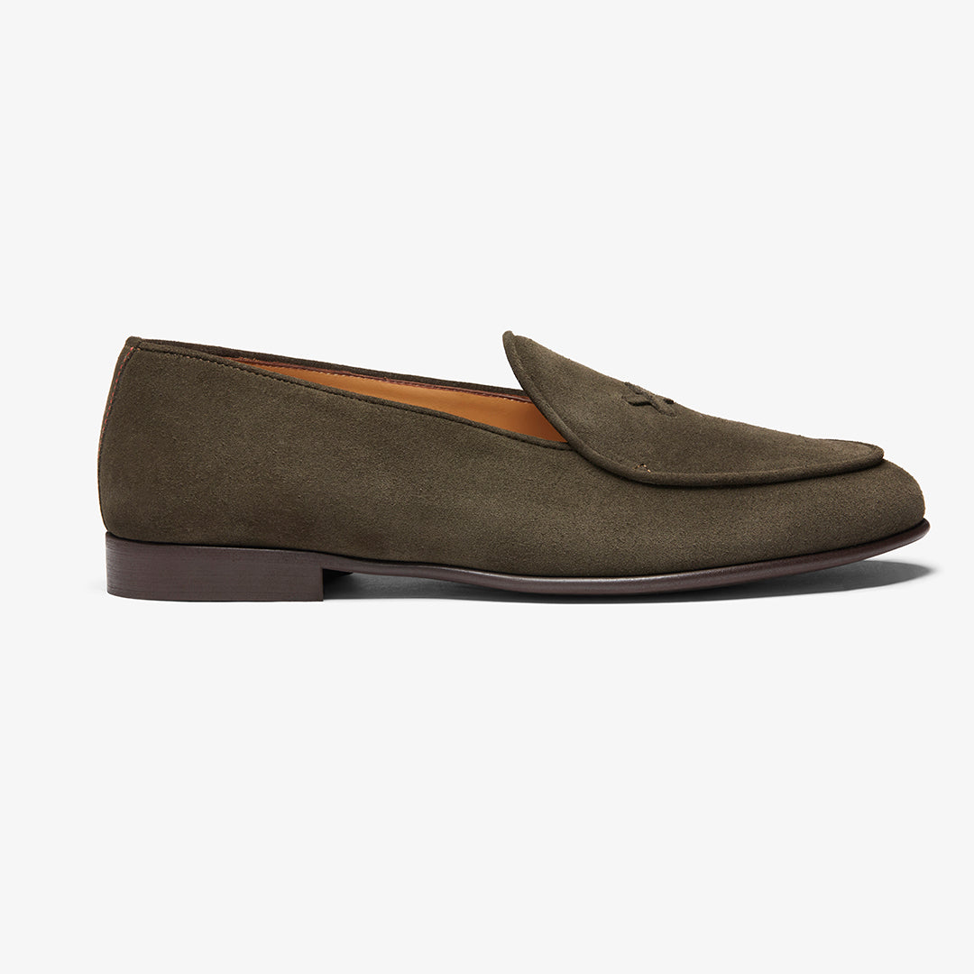 Del Toro Shoes Men's Chocolate Suede Milano Loafer