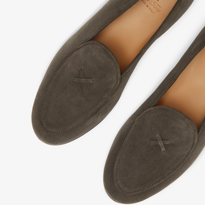Del Toro Shoes Men's Chocolate Suede Milano Loafer
