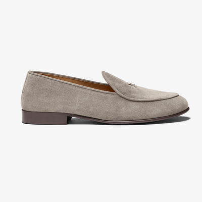 Del Toro Shoes Men's Grigio Suede Milano Loafer