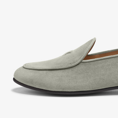 Del Toro Shoes Men's Olive Grey Suede Milano Loafer