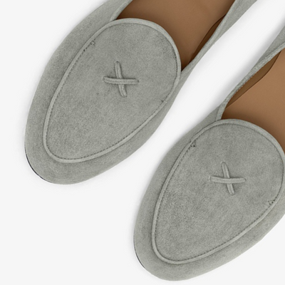 Del Toro Shoes Men's Olive Grey Suede Milano Loafer