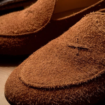 Del Toro Shoes Men's Teddy Textured Suede Milano Loafer