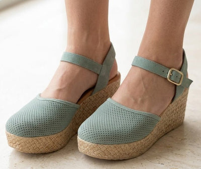 Eric Michael Forest Women’s Perforated Suede Wedge