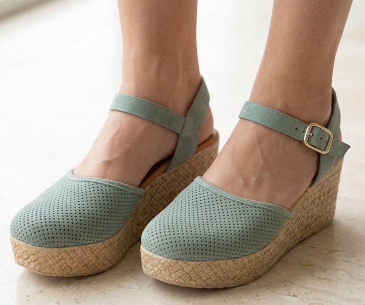 Eric Michael Forest Women’s Perforated Suede Wedge
